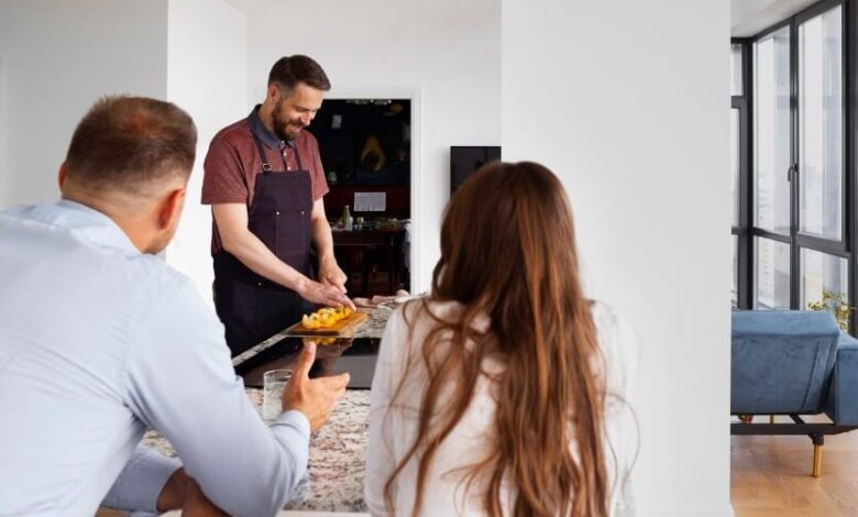 People renovating a kitchen while continuing to live in the home