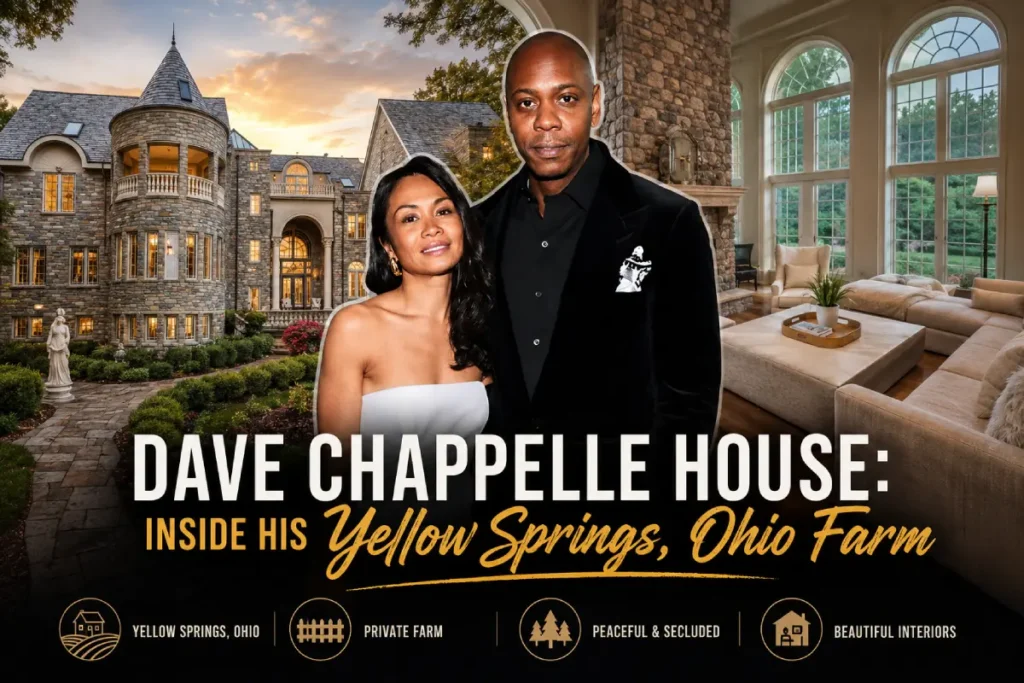 Dave Chappelle and his Yellow Springs, Ohio farm house