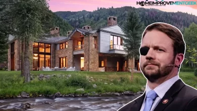 Front view of Dan Crenshaw House with mysterious shadows and vintage details
