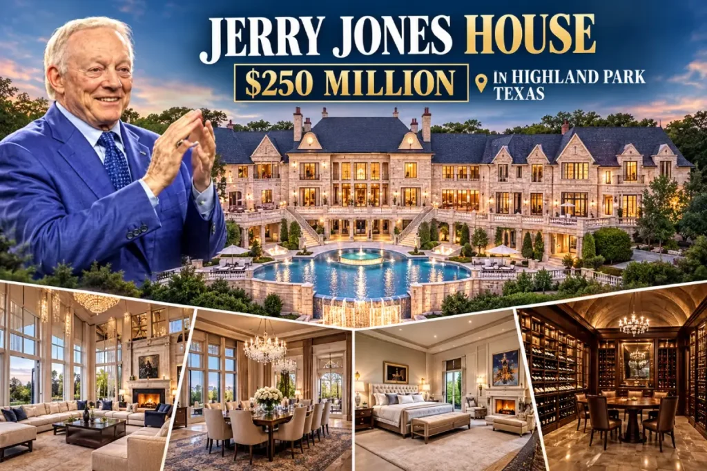 Jerry Jones house in Highland Park, Texas with luxury interiors and swimming pool