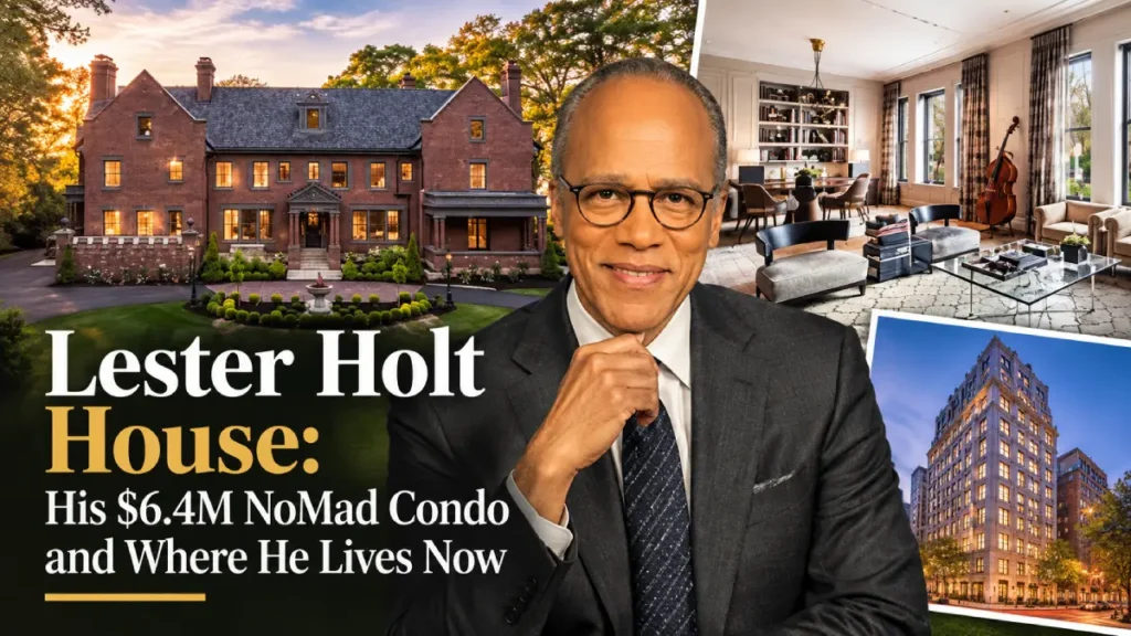 Lester Holt house, luxury interior, and $6.4M NoMad condo
