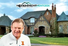 Luxurious Brad Underwood House exterior view showcasing the stunning Bel Air mansion with modern architecture and landscaped gardens owned by the Illinois basketball coach.