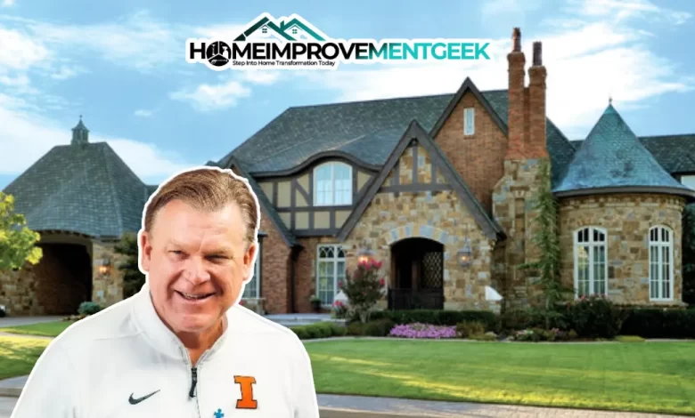 Magnificent $20 Million Brad Underwood House in Exclusive Bel Air - Luxury Real Estate | HomeImprovementGeek Luxurious Brad Underwood House exterior view showcasing the stunning Bel Air mansion with modern architecture and landscaped gardens owned by the Illinois basketball coach.