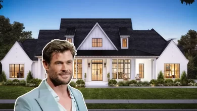 Chris Hemsworth house - $30M Byron Bay mansion exterior with infinity pool and contemporary design overlooking beach.