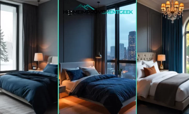 Amazing Gray and Navy Blue Bedroom Ideas: 15 Stylish Design Concepts for 2025 - Home Decor | HomeImprovementGeek Image of , Home Decor, on HomeImprovementGeek.