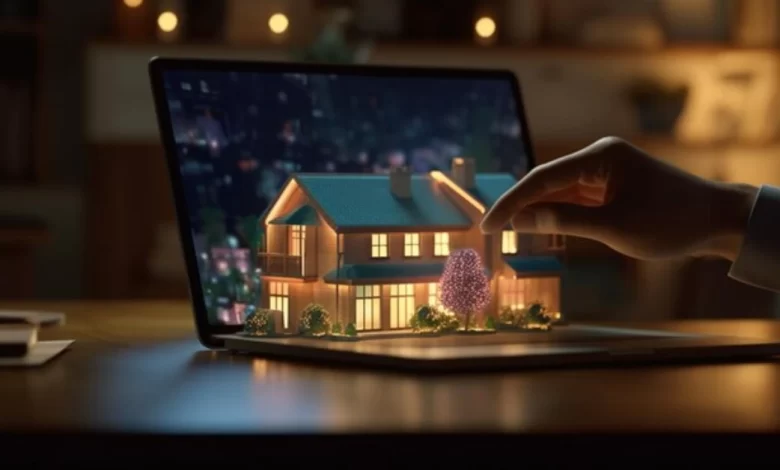 Homerocketrealtyy.com: Your Ultimate Real Estate Platform for Buying and Selling Homes - Luxury Real Estate | HomeImprovementGeek Modern home search interface on Homerocketrealtyy.com displayed on a laptop, with happy buyers reviewing property options.