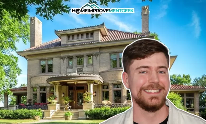 Jimmy Donaldson House: Inside MrBeast's Surprisingly Modest Real Estate World - Luxury Real Estate | HomeImprovementGeek Jimmy Donaldson House featuring a grand two-story mansion with classic architecture and lush landscaping.