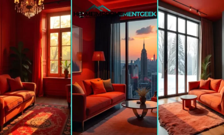 Red Living Room Ideas: 15 Bold Color Trends for 2025 - Home Decor | HomeImprovementGeek Image of , Home Decor, on HomeImprovementGeek.