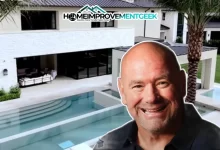 Dana White standing in front of his $50 million Las Vegas mansion, representing the luxurious Dana White House featured in a 2025 property spotlight.