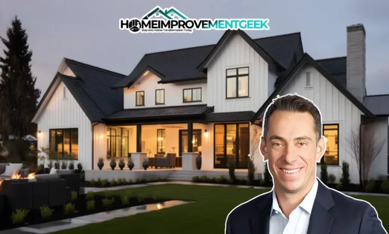 Luxury executive mansion representing Jimmy Levin House style and high-end residential architecture typical of finance industry leaders