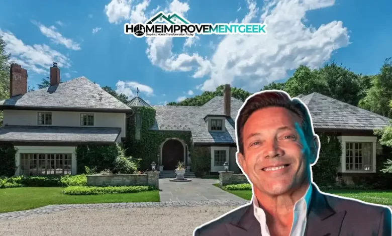 Jordan Belfort House 2025: Explore His Legendary Property Trail - Luxury Real Estate | HomeImprovementGeek Front view of the stunning Jordan Belfort House, a grand Long Island mansion featured in The Wolf of Wall Street.