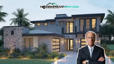 Larry Fink House North Salem estate showing main residence, guest house, pool cabana on ten-acre private property.