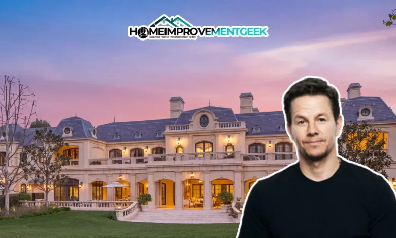 Mark Wahlberg House: Inside the Actor's $400 Million Real Estate Empire That's Pure Hollywood Gold - Luxury Real Estate | HomeImprovementGeek Aerial view of the Mark Wahlberg House in Beverly Park, showcasing its grand French-inspired architecture, lush grounds, and luxury amenities.