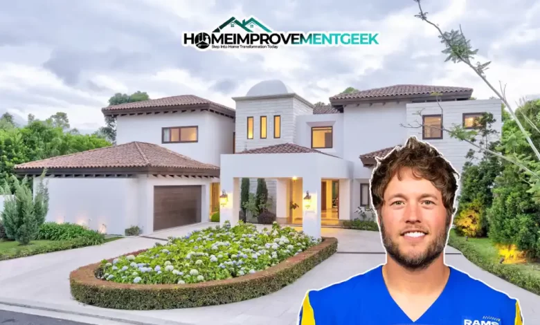 Matthew Stafford house compound in Hidden Hills California featuring multiple luxury mansions with pools, theaters and celebrity amenities worth over $50 million.