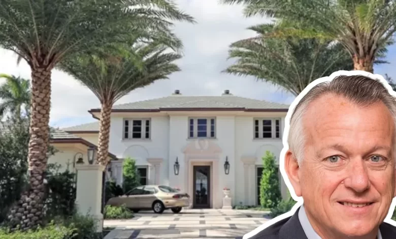 Paul Edgerley House: Inside the Private Equity Legend's $50 Million Real Estate Empire - Featured | HomeImprovementGeek Paul Edgerley House luxury estate with palm trees and elegant Mediterranean architecture in premium location