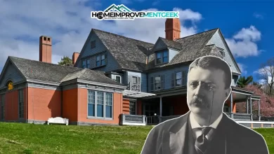 Exterior view of the iconic Teddy Roosevelt House in Oyster Bay, a well-preserved historic mansion reflecting presidential heritage and Victorian style.