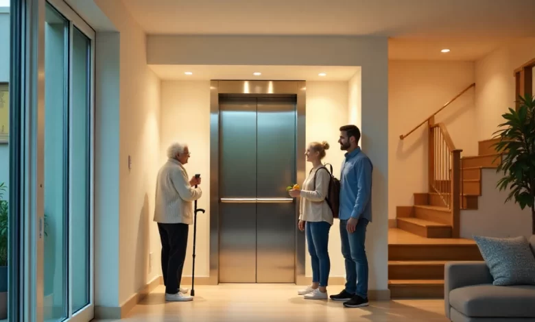 Modern home elevator treeleftbigshop installation showing benefits of accessibility and convenience for families