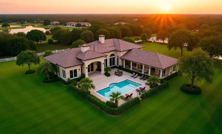 Luxury homes for sale Southwest Ranches Florida showing sprawling estate with horse paddocks and pool via Scott Schneider Group