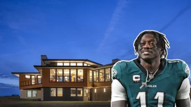 AJ Brown House exterior view showing Philadelphia Eagles wide receiver luxury mansion in Haddonfield South Jersey