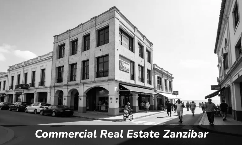 Commercial Real Estate Zanzibar Stone Town buildings with modern offices and traditional architecture for property investment