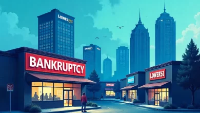 Home depot rival files for bankruptcy chapter 11 with small retail stores closing while major chains dominate market share