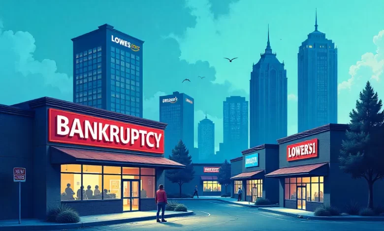 Home depot rival files for bankruptcy chapter 11 with small retail stores closing while major chains dominate market share