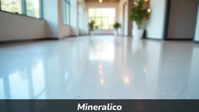 Mineralico floor coating with mineral texture in modern commercial space showing slip-resistant surface finish