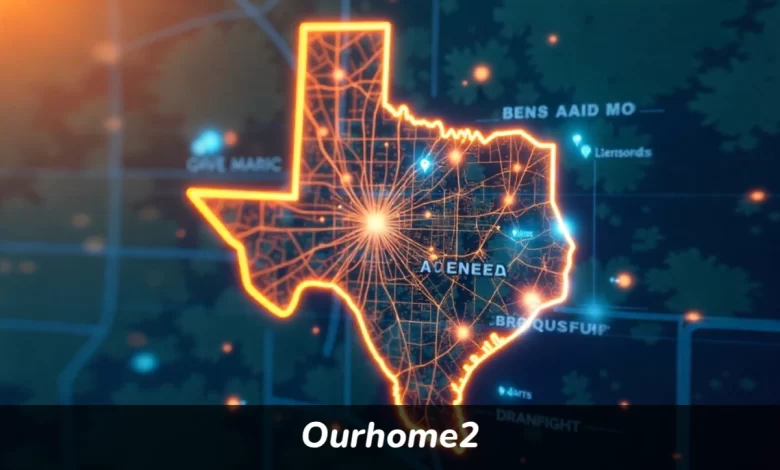 Ourhome2 community forum interface showing Texas regional discussion boards for Houston and San Antonio users