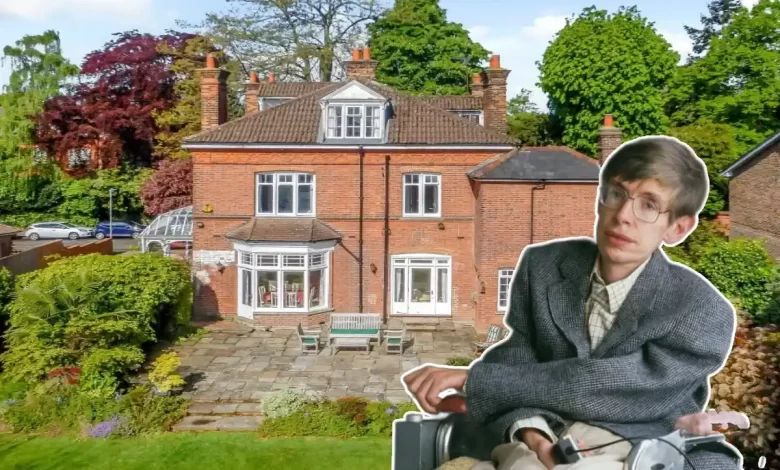 Stephen Hawking house Cambridge West Road Victorian property exterior view
