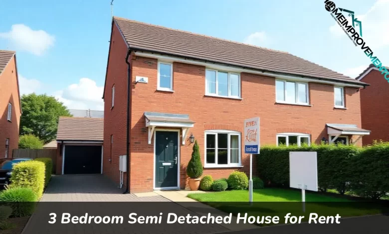 3 bedroom semi detached house for rent with private yard and driveway in residential neighborhood