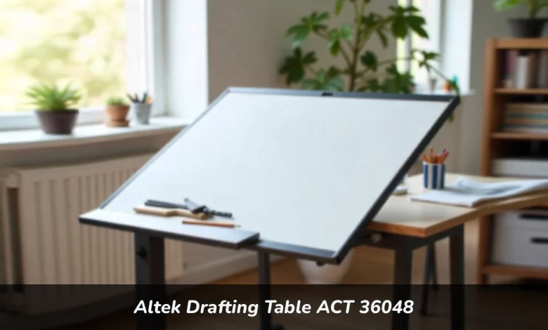 Altek Drafting Table ACT 36048 with adjustable tilt and metal frame for architects and engineers professional workspace
