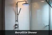Berry0314 Shower system installed in modern bathroom with rainfall showerhead and smart controls