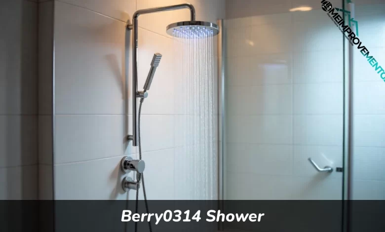 Berry0314 Shower system installed in modern bathroom with rainfall showerhead and smart controls
