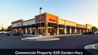 Commercial property 929 Garden Hwy Yuba City with parking and rear access for business operations