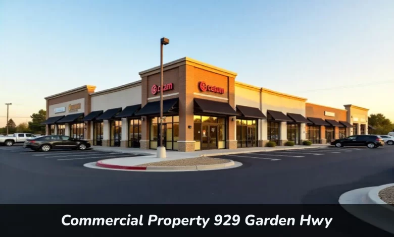 Commercial property 929 Garden Hwy Yuba City with parking and rear access for business operations