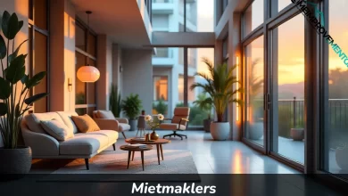 Mietmakler helping tenant find rental apartment in Germany with keys and documents