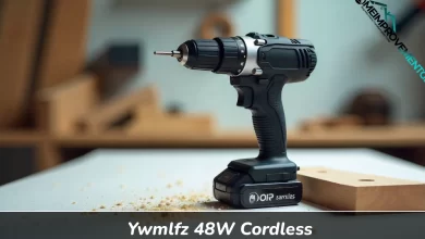 Ywmlfz 48W Cordless drill with battery on workbench showing drilling performance in wood