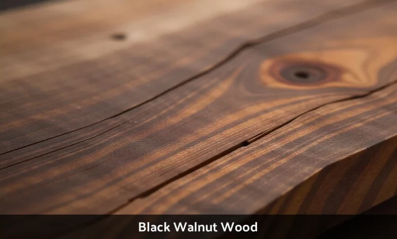 Black Walnut Wood grain showing rich brown color and natural texture for furniture making