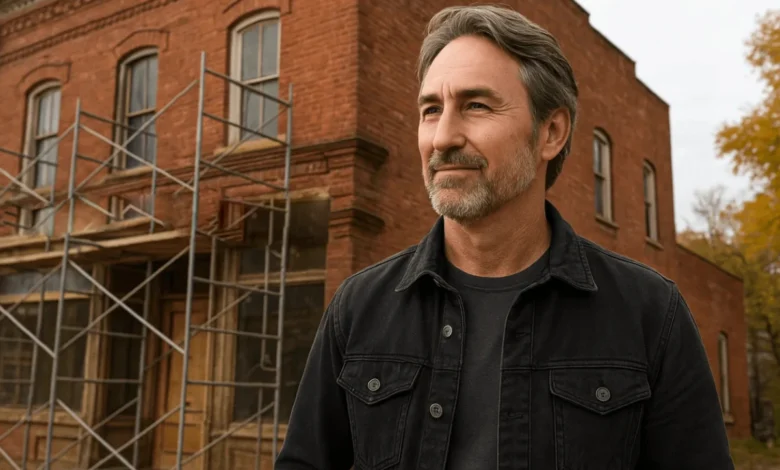 Mike Wolfe Passion Project Revival wine bar restored Esso gas station Columbia Tennessee with outdoor seating and fire pit