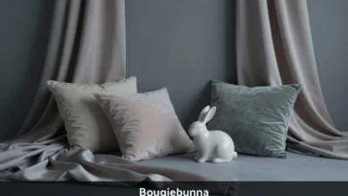 Bougiebunna lifestyle aesthetic with pastel colors, plush textures, and cozy luxury home decor