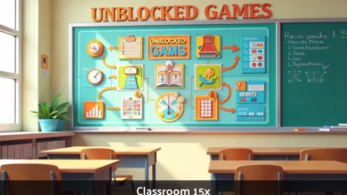 Student playing Classroom 15x unblocked games on school Chromebook during break time