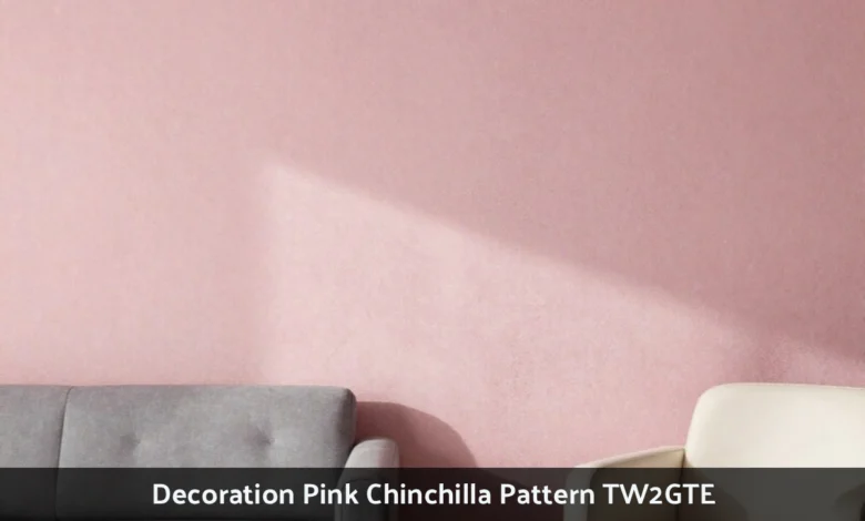 Decoration pink chinchilla pattern tw2gte on bedroom wall showing soft textured surface with velvety appearance