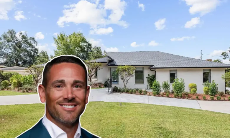 Matt LaFleur's house exterior in De Pere Wisconsin showing modern single family home on large lot