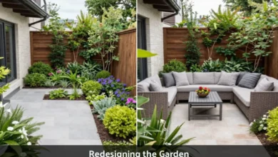 Complete guide to redesigning your garden with patio, pathways, and layered plant borders