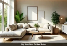 Modern living room showcasing Blog Home Ideas TheHomeTrotters with smart lighting cozy furniture and indoor plants