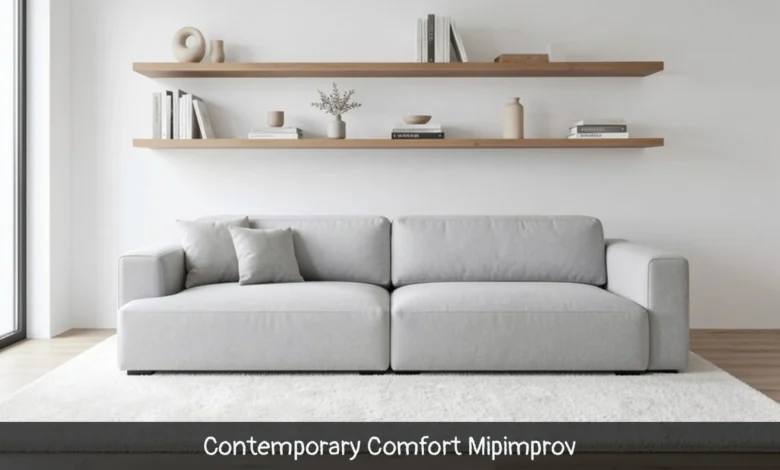 Contemporary comfort mipimprov living room with modular sofa, wooden coffee table, natural light, and minimalist decor creating a modern adaptable space