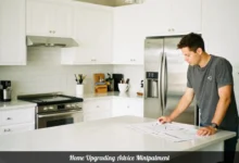 Home upgrading advice mintpalment showing modern kitchen renovation with white cabinets and quartz countertops