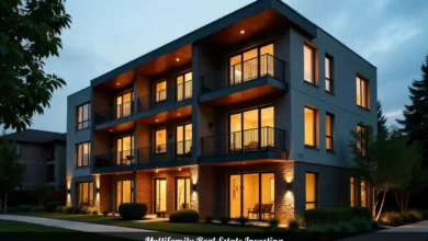 Modern multifamily real estate investing property showing apartment building with multiple rental units and balconies