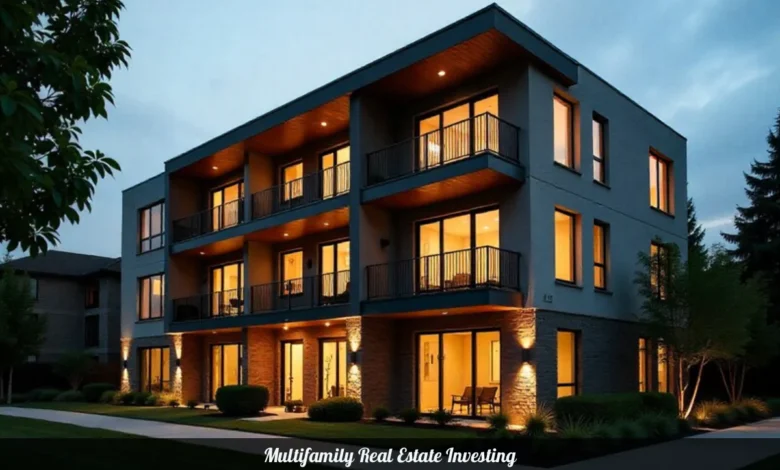 Modern multifamily real estate investing property showing apartment building with multiple rental units and balconies