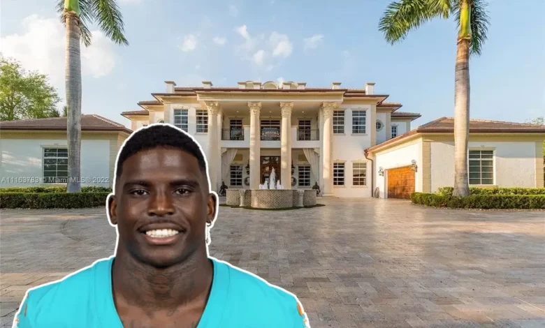 Tyreek Hill house exterior Southwest Ranches Florida luxury mansion with pool